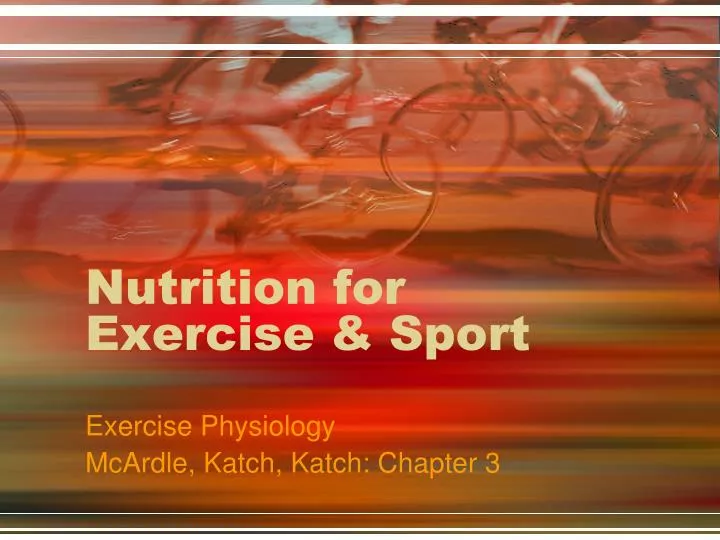 nutrition for exercise sport