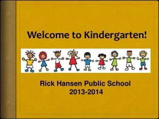 Welcome to Kindergarten!