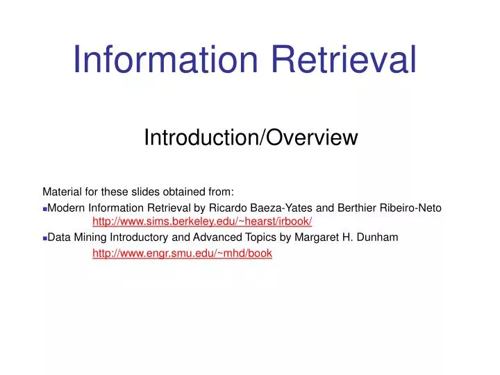 information retrieval