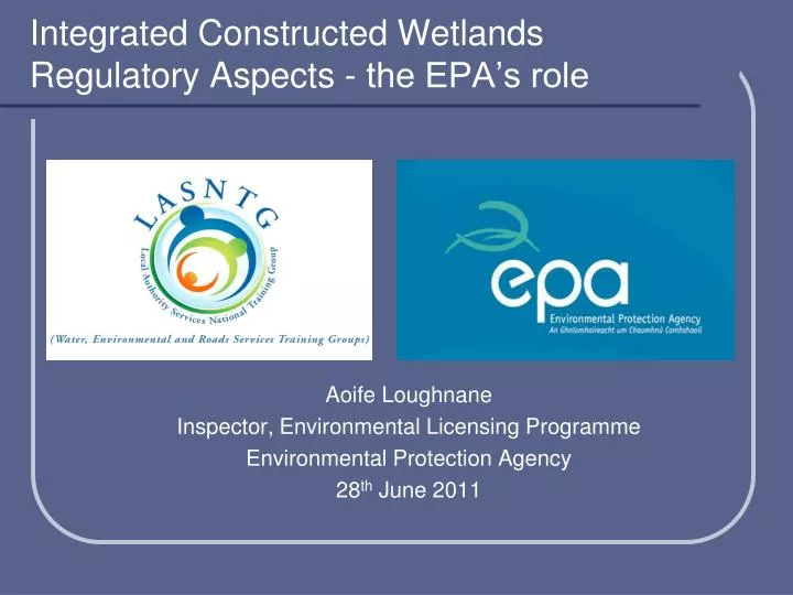 integrated constructed wetlands regulatory aspects the epa s role