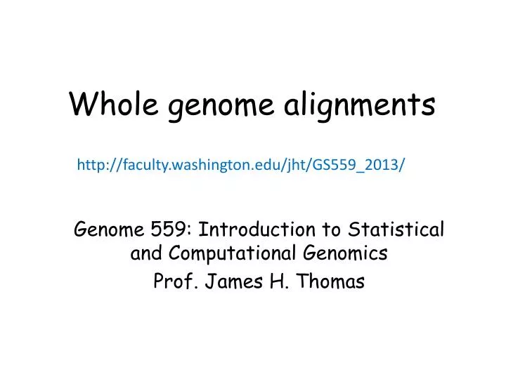 whole genome alignments