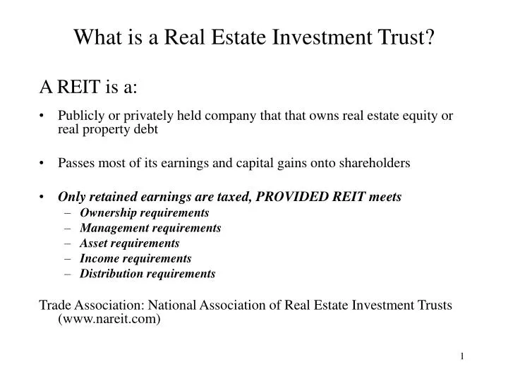 what is a real estate investment trust