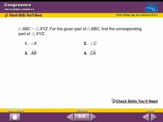congruence