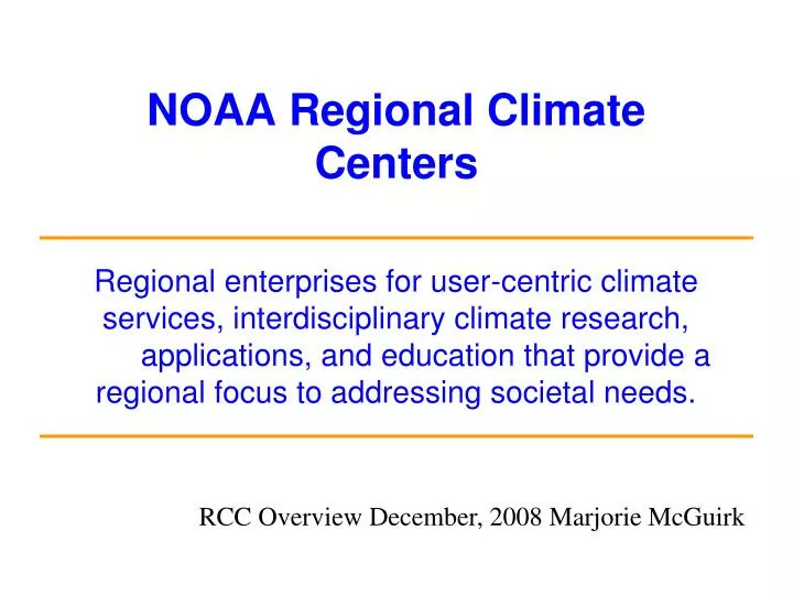 noaa regional climate centers