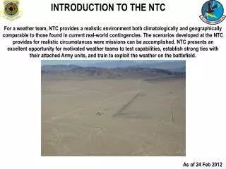 INTRODUCTION TO THE NTC