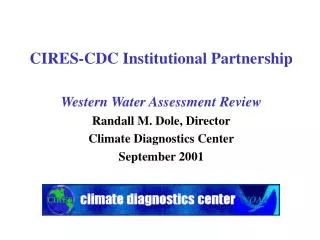 CIRES-CDC Institutional Partnership