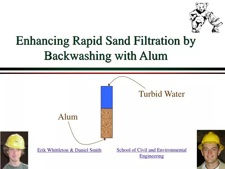 enhancing rapid sand filtration by backwashing with alum