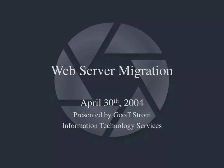 web server migration