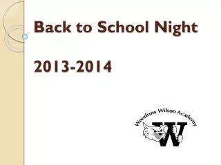 Back to School Night 2013-2014