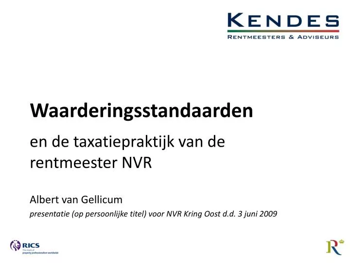 waarderingsstandaarden