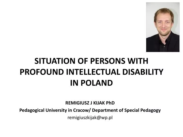 situation of persons with profound intellectual disability in poland