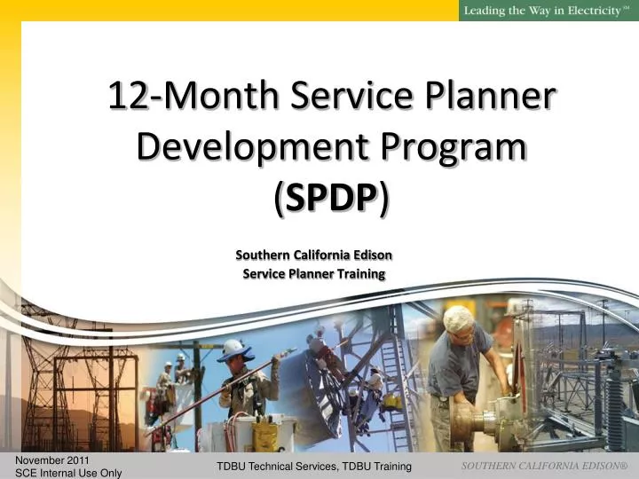 12 month service planner development program spdp
