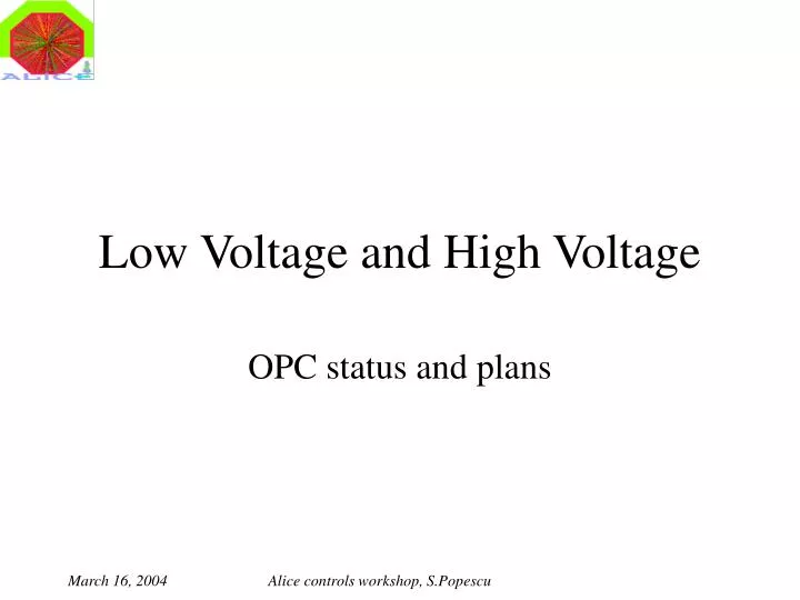 low voltage and high voltage