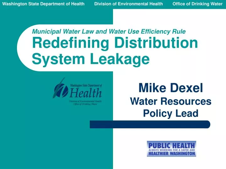 mike dexel water resources policy lead