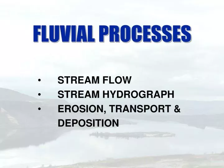 fluvial processes