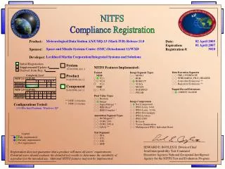 NITFS Compliance Registration