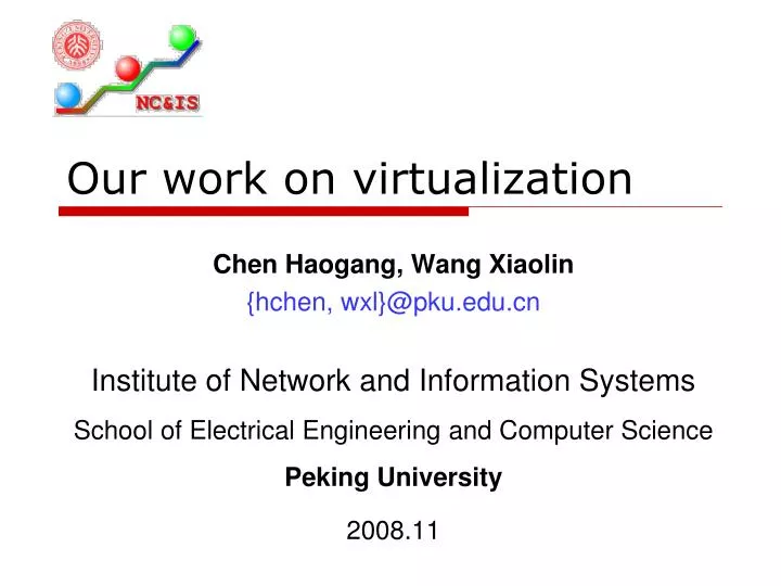 our work on virtualization