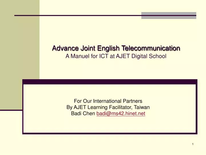advance joint english telecommunication a manuel for ict at ajet digital school