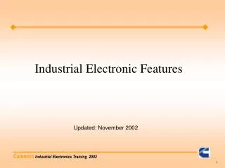 Industrial Electronic Features