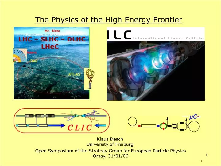 the physics of the high energy frontier