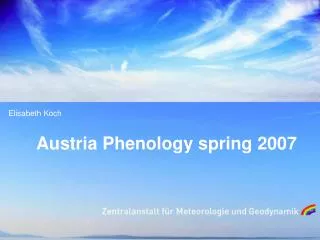 Austria Phenology spring 2007