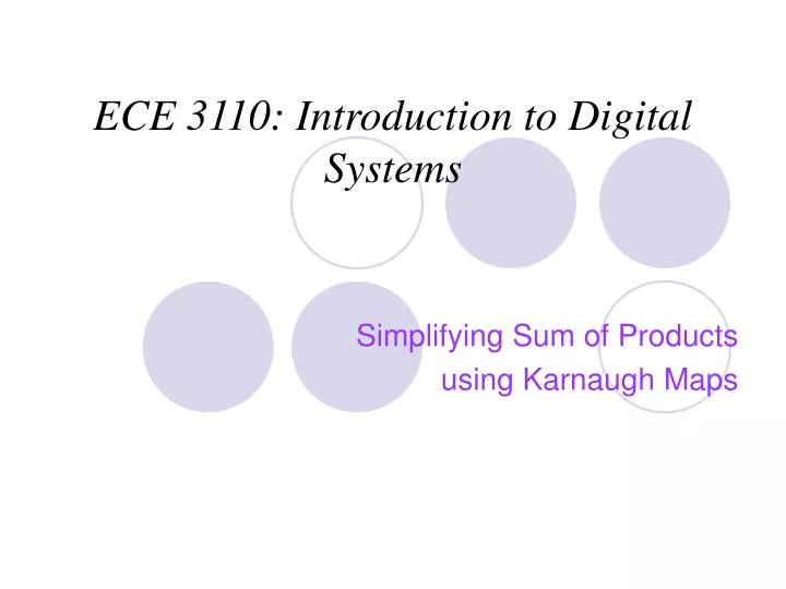 ece 3110 introduction to digital systems