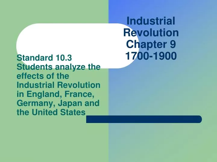 industrial revolution chapter 9 1700 1900
