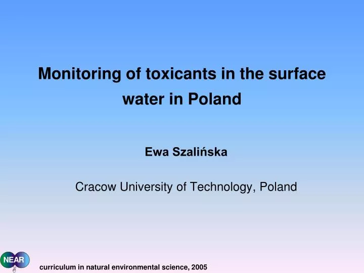 monitoring of toxicants in the surface water in poland
