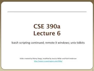 CSE 390a Lecture 6