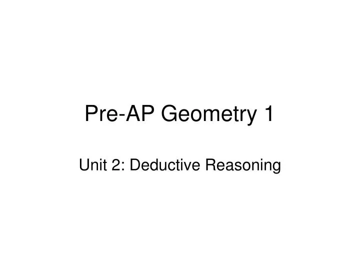 pre ap geometry 1