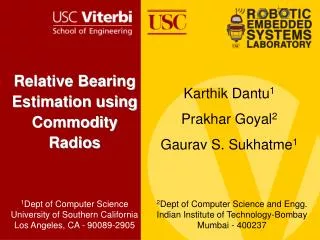 Relative Bearing Estimation using Commodity Radios