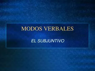 modos verbales