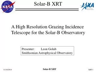 Solar-B XRT