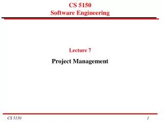 CS 5150 Software Engineering