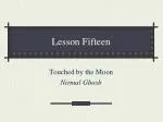 Lesson Fifteen - slide 1
