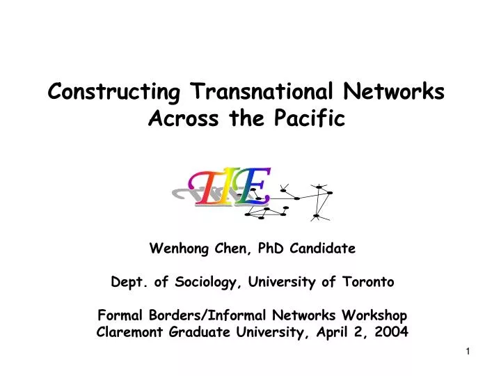 constructing transnational networks across the pacific