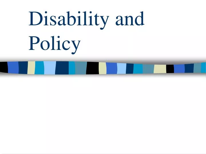 disability and policy