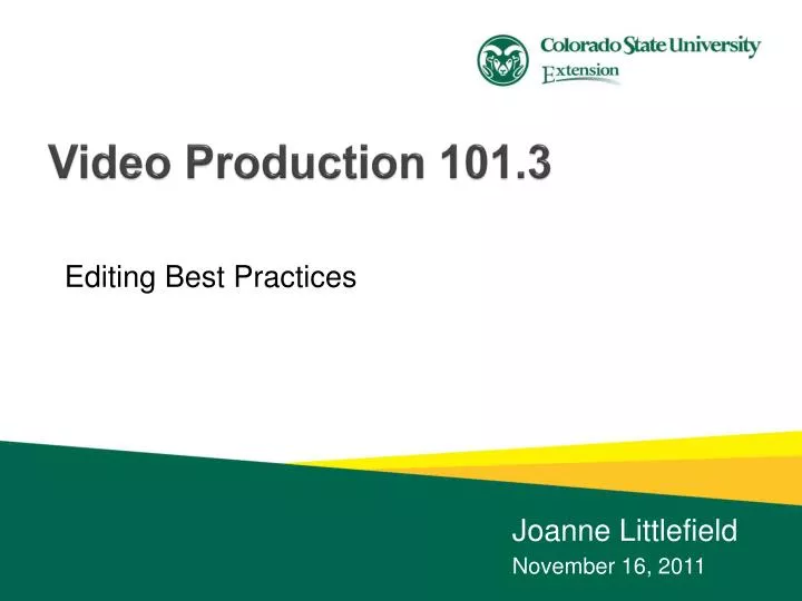 video production 101 3