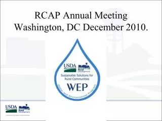 RCAP Annual Meeting Washington, DC December 2010.