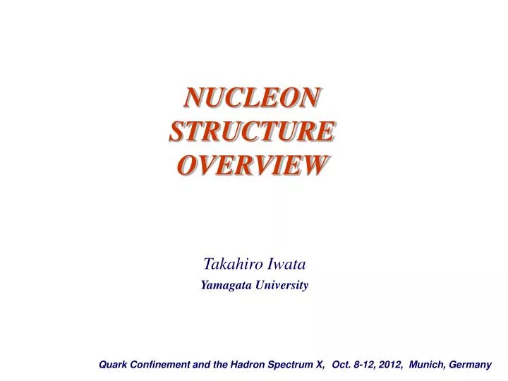 nucleon structure overview