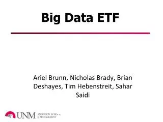 Big Data ETF