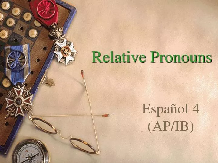 relative pronouns