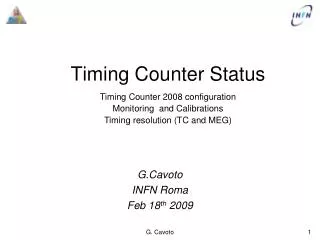 Timing Counter Status