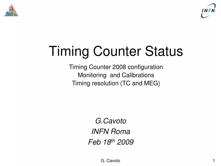 timing counter status
