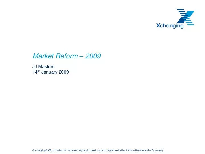 market reform 2009