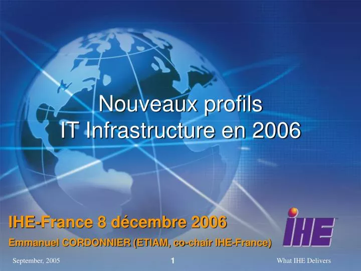 nouveaux profils it infrastructure en 2006