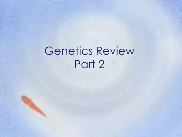 genetics review part 2
