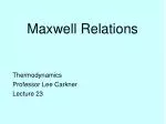 Maxwell Relations - slide 1