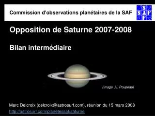 commission d observations plan taires de la saf opposition de saturne 2007 2008 bilan interm diaire