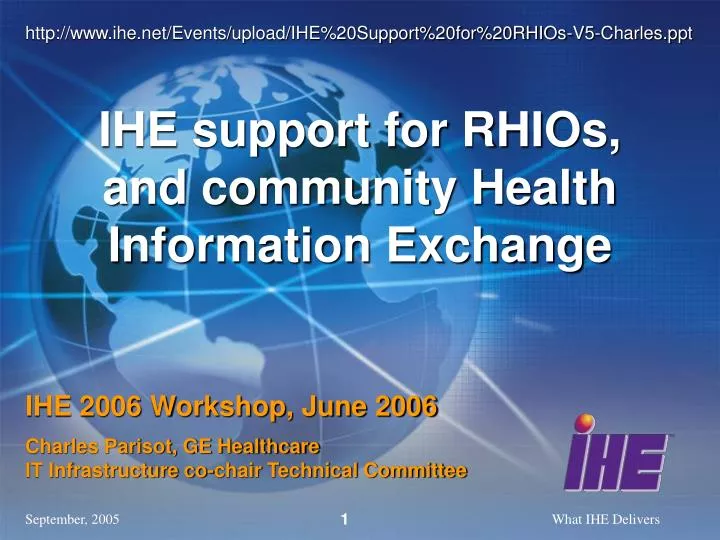 ihe support for rhios and community health information exchange